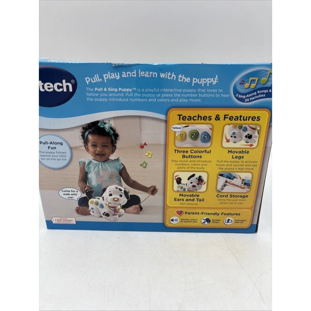 VTech Pull and Sing Puppy Toy 6-36 Months BRAND NEW  plays songs and moveable 🔥